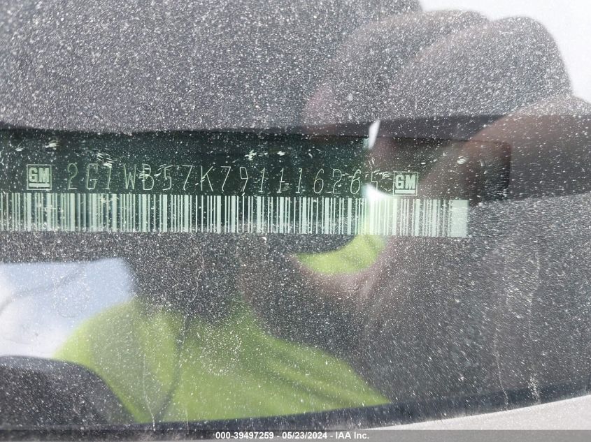 2009 Chevrolet Impala Ls VIN: 2G1WB57K791116265 Lot: 39497259