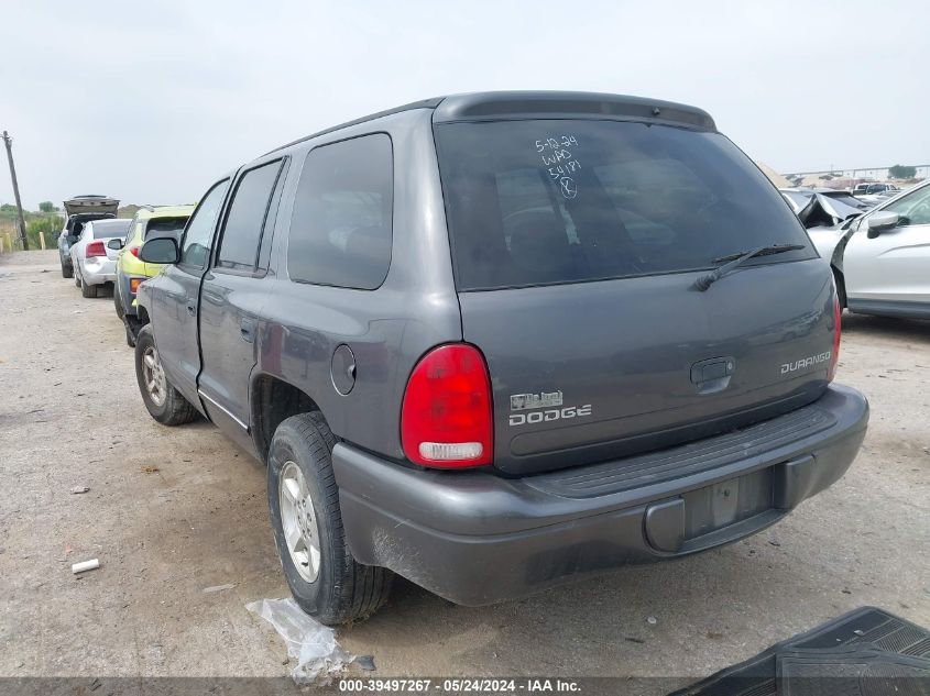 2002 Dodge Durango Sport VIN: 1B4HR38N52F208561 Lot: 39497267