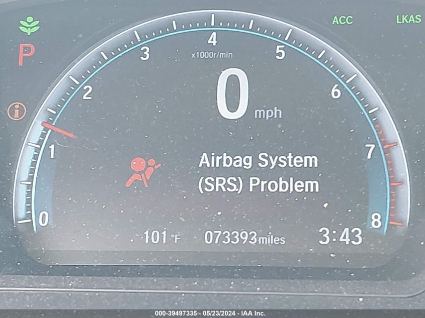 2019 Honda Civic Lx VIN: 19XFC2F68KE016627 Lot: 39497335