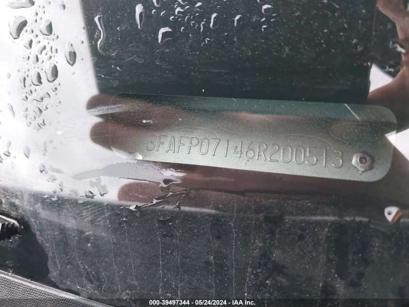 2006 Ford Fusion Se VIN: 3FAFP01746R200513 Lot: 39497344