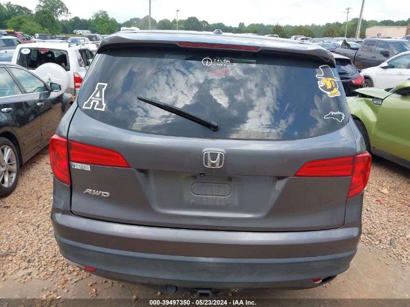 2016 Honda Pilot Ex-L VIN: 5FNYF6H55GB015528 Lot: 39497350