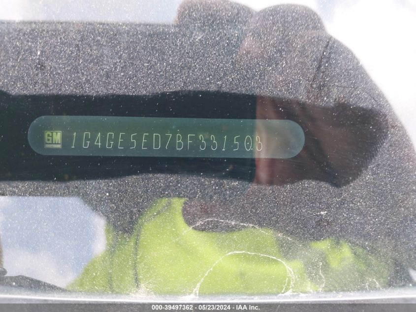 2011 Buick Lacrosse Cxs VIN: 1G4GE5ED7BF331503 Lot: 39497362