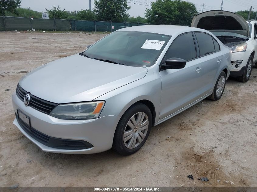 2012 Volkswagen Jetta 2.0L S VIN: 3VW2K7AJ5CM391826 Lot: 39497378