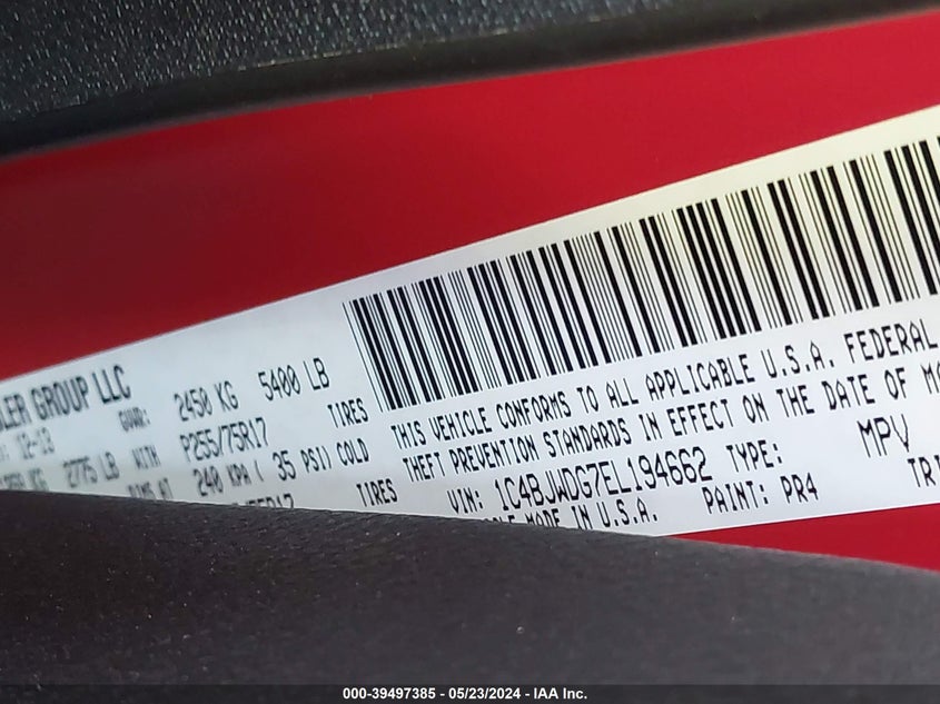 2014 JEEP WRANGLER UNLIMITED SPORT - 1C4BJWDG7EL194662