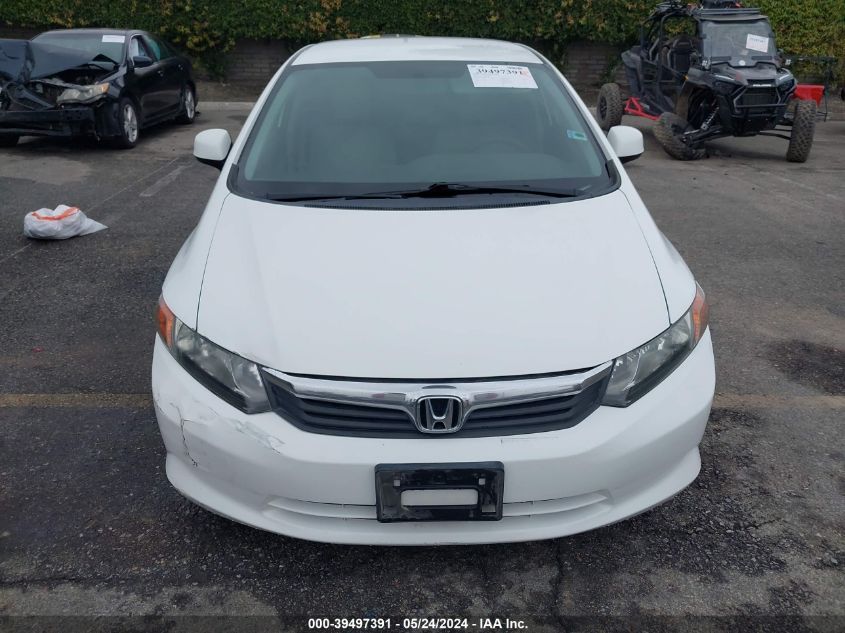 2012 Honda Civic Lx VIN: 19XFB2F59CE362200 Lot: 39497391