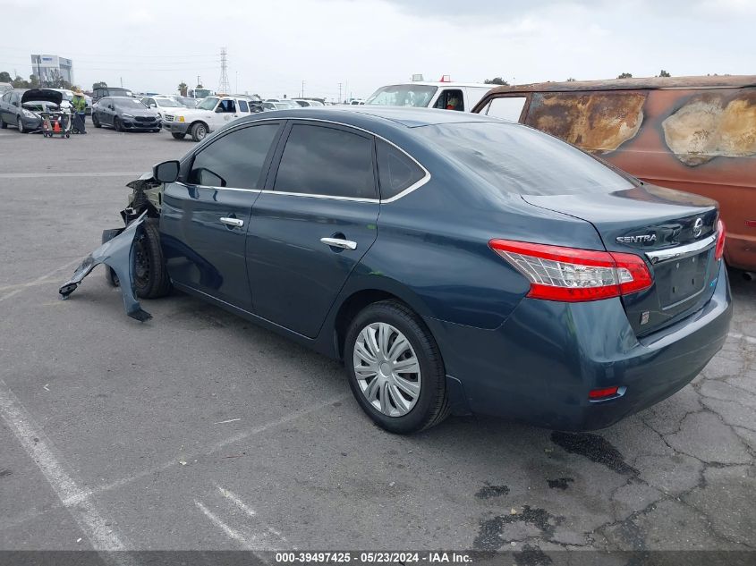 2013 Nissan Sentra S VIN: 3N1AB7AP2DL789847 Lot: 39497425