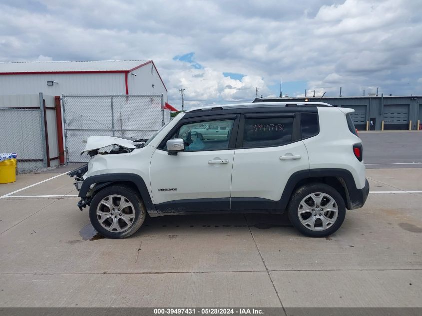 2016 Jeep Renegade Limited VIN: ZACCJBDT7GPC69417 Lot: 39497431