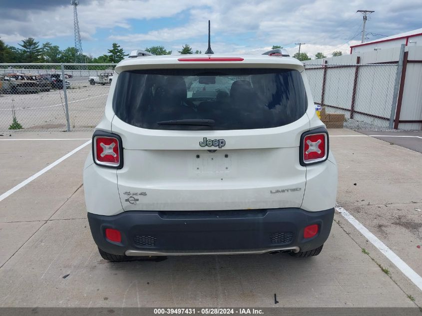 2016 Jeep Renegade Limited VIN: ZACCJBDT7GPC69417 Lot: 39497431