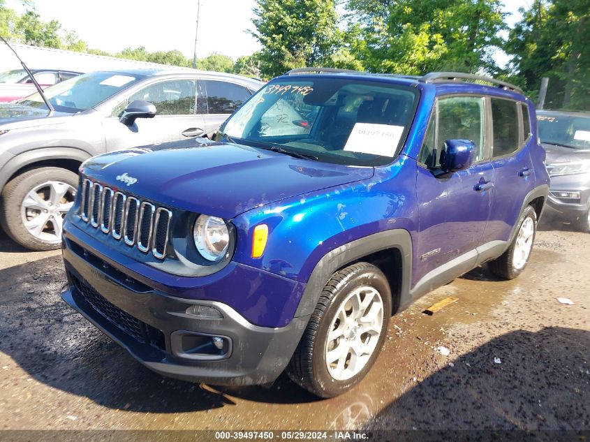 2017 Jeep Renegade Latitude Fwd VIN: ZACCJABB4HPE79205 Lot: 39497450