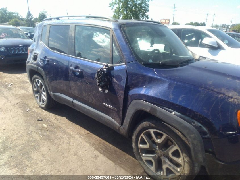 2018 Jeep Renegade Latitude Fwd VIN: ZACCJABB0JPH33756 Lot: 39497601