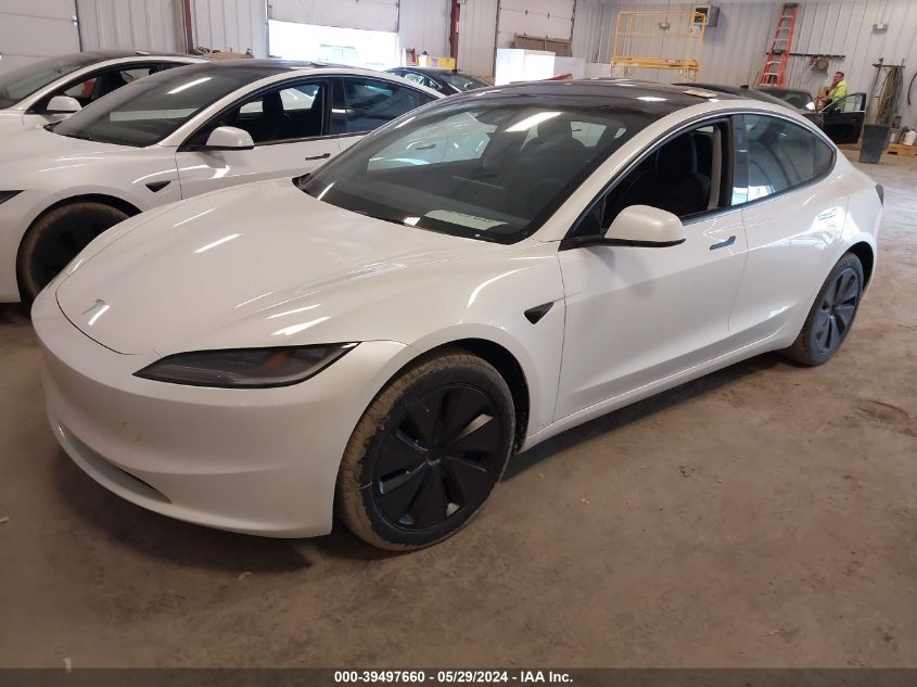 2024 Tesla Model 3 Rear-Wheel Drive VIN: 5YJ3E1EA8RF732574 Lot: 39497660