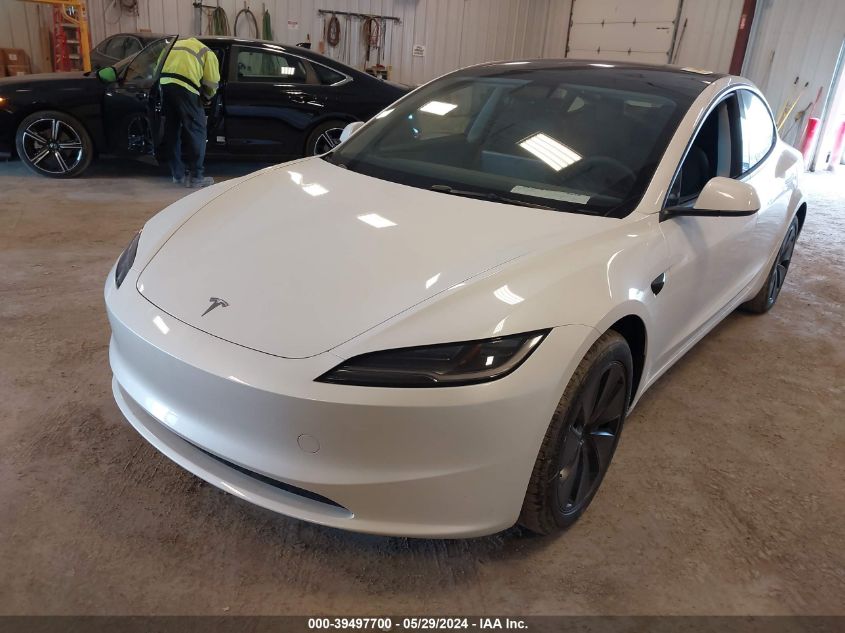 2024 Tesla Model 3 Rear-Wheel Drive VIN: 5YJ3E1EA2RF738483 Lot: 39497700