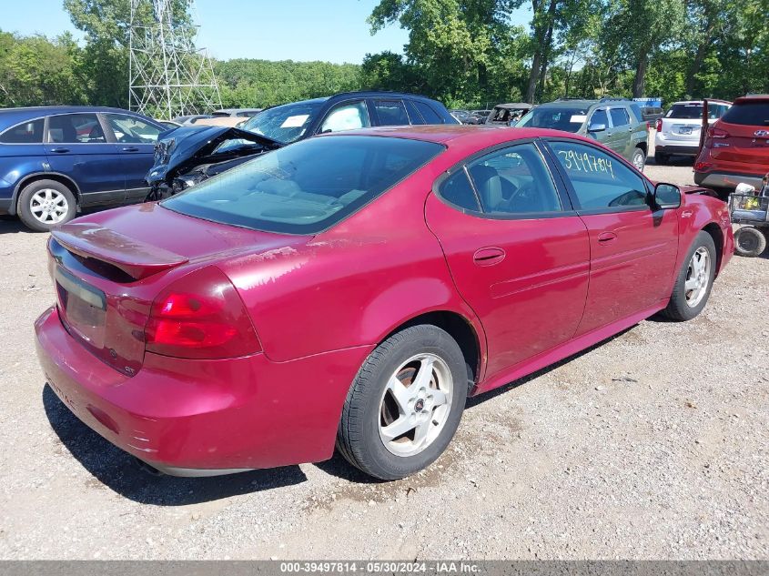 2004 Pontiac Grand Prix Gt2 VIN: 2G2WS522541102604 Lot: 39497814