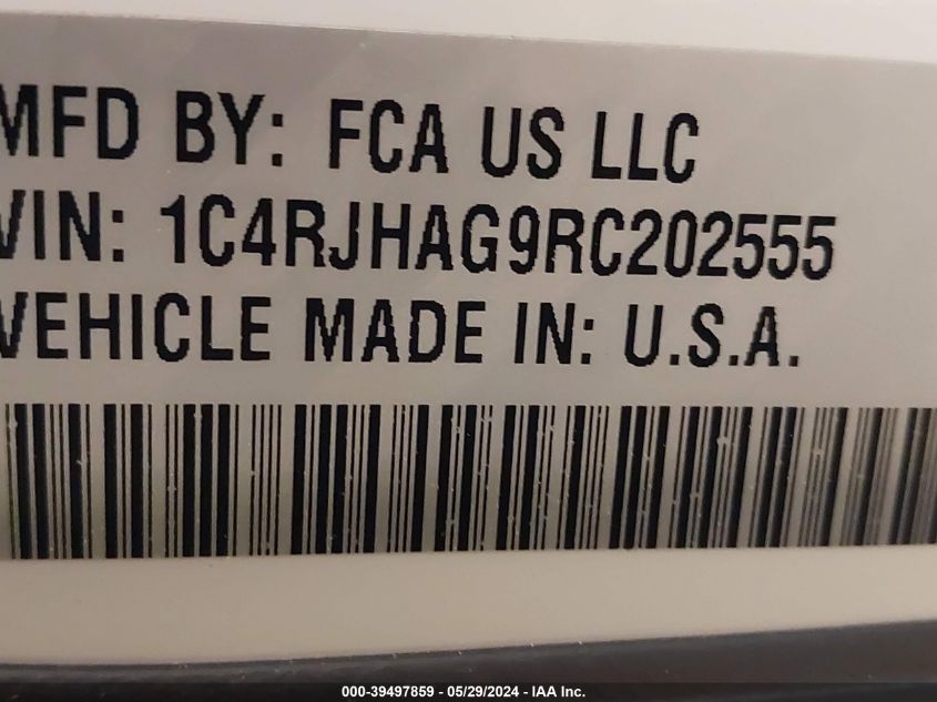 2024 Jeep Grand Cherokee Laredo 4X4 VIN: 1C4RJHAG9RC202555 Lot: 39497859