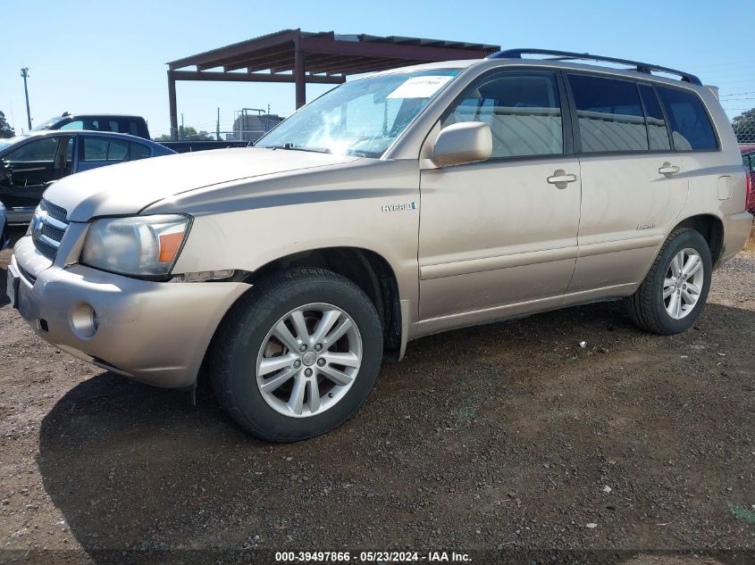 2007 Toyota Highlander Hybrid Limited V6 VIN: JTEEW21A870043465 Lot: 39497866