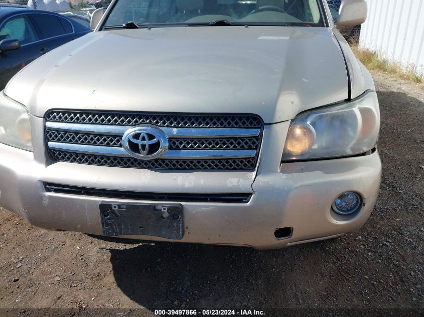 2007 Toyota Highlander Hybrid Limited V6 VIN: JTEEW21A870043465 Lot: 39497866