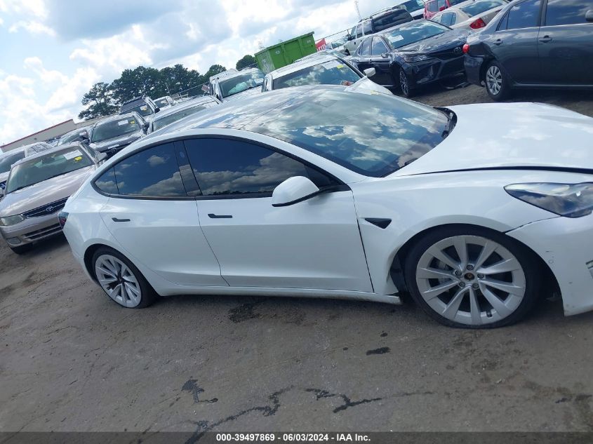 2022 Tesla Model 3 Long Range Dual Motor All-Wheel Drive VIN: 5YJ3E1EB4NF169445 Lot: 39497869