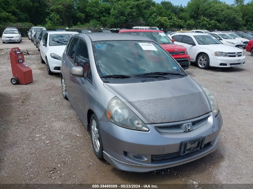 2008 Honda Fit Sport VIN: JHMGD386X8S021367 Lot: 39498089