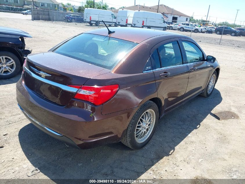 2013 Chrysler 200 Lx VIN: 1C3CCBAG4DN722466 Lot: 39498110