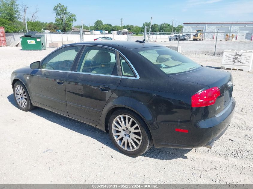 2006 Audi A4 3.2 VIN: WAUDH78E06A123543 Lot: 39498131