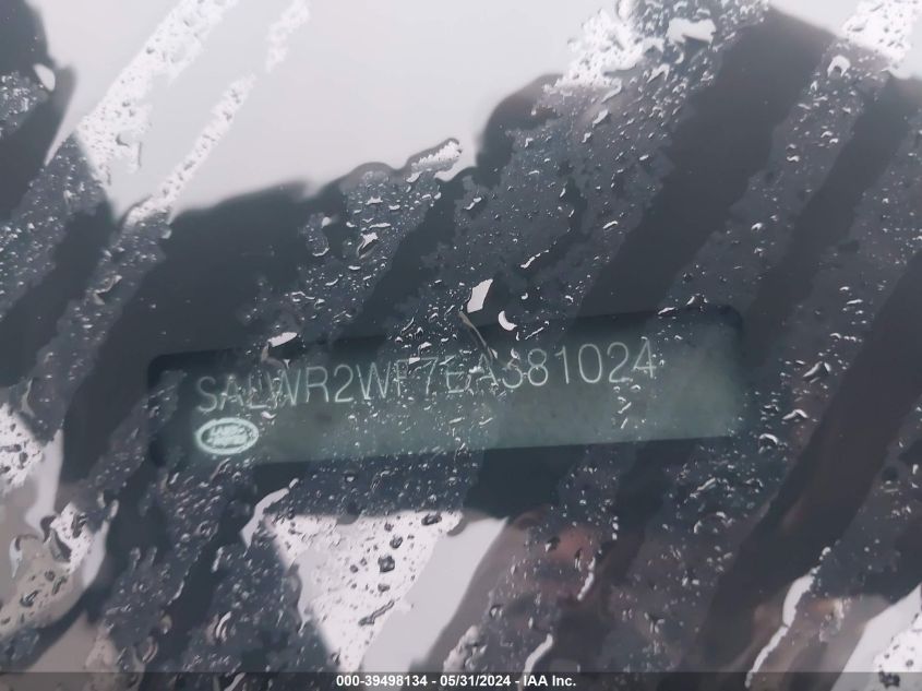 2014 Land Rover Range Rover Sport 3.0L V6 Supercharged Hse VIN: SALWR2WF7EA381024 Lot: 39498134