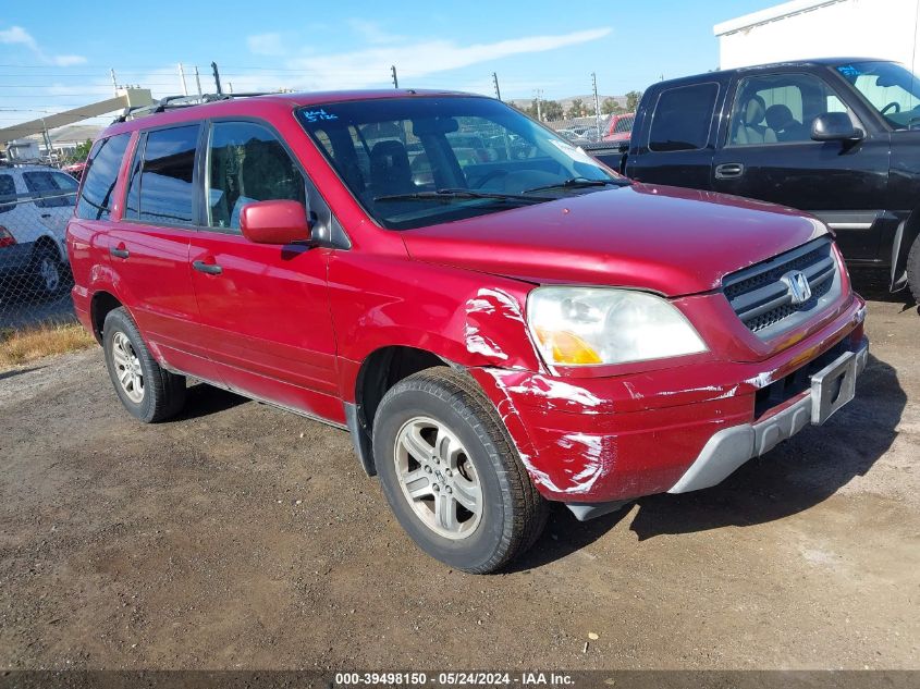 2003 Honda Pilot Ex VIN: 2HKYF18403H525470 Lot: 39498150