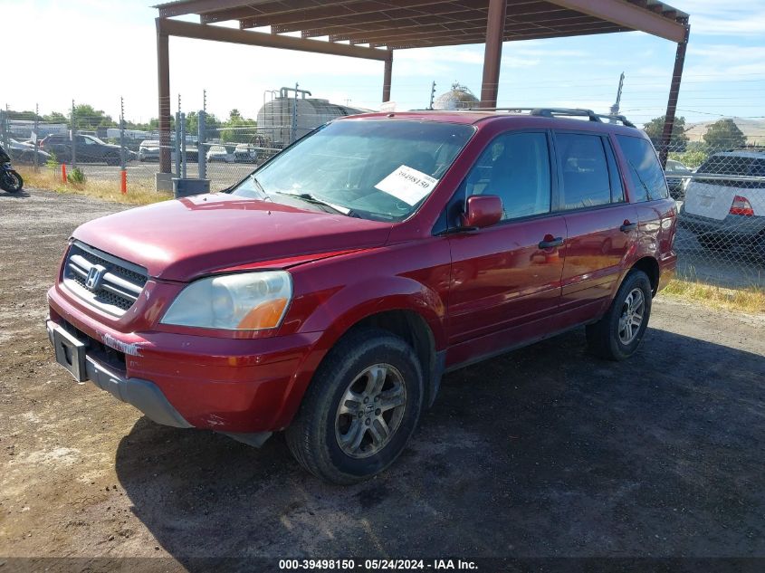 2003 Honda Pilot Ex VIN: 2HKYF18403H525470 Lot: 39498150