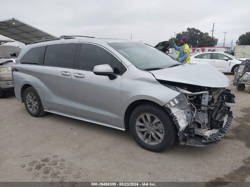 2021 Toyota Sienna Xle VIN: 5TDYRKEC4MS065153 Lot: 39498309