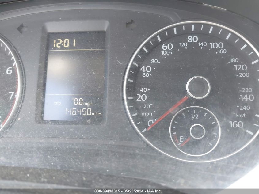 2013 Volkswagen Passat 2.5L S VIN: 1VWAH7A36DC089864 Lot: 39498315