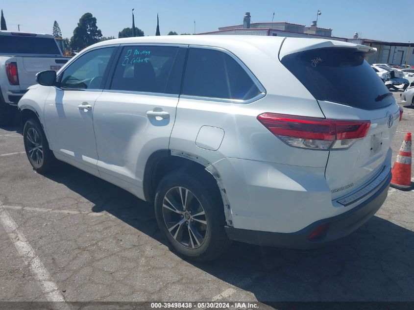 2018 Toyota Highlander Le VIN: 5TDZZRFH0JS262131 Lot: 39498438