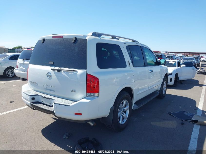 2008 Nissan Armada Se/Le VIN: 5N1AA08D68N626672 Lot: 39498485