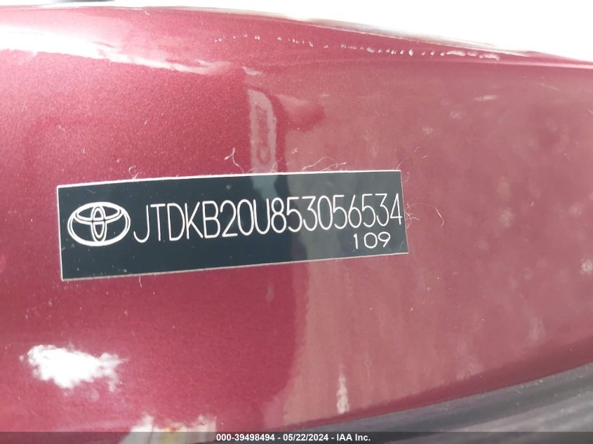 2005 Toyota Prius VIN: JTDKB20U853056534 Lot: 39498494