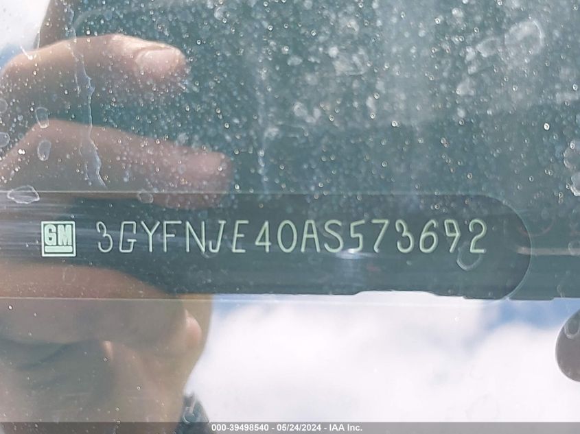 2010 Cadillac Srx Turbo Performance VIN: 3GYFNJE40AS573692 Lot: 39498540