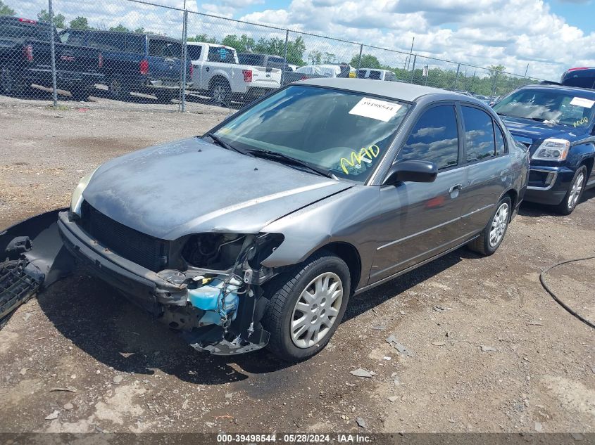 2004 Honda Civic Lx VIN: 2HGES16584H636435 Lot: 39498544