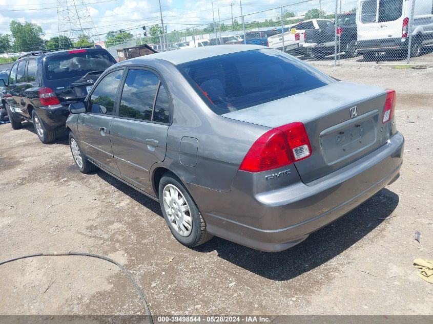 2004 Honda Civic Lx VIN: 2HGES16584H636435 Lot: 39498544