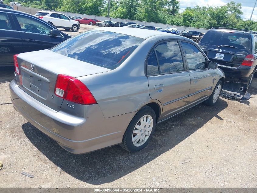 2004 Honda Civic Lx VIN: 2HGES16584H636435 Lot: 39498544