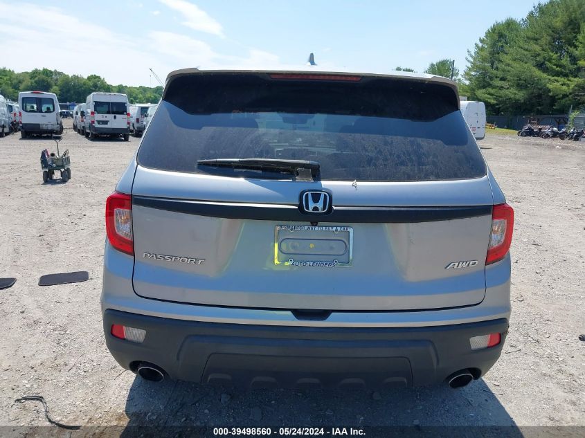 2019 Honda Passport Ex-L VIN: 5FNYF8H57KB026910 Lot: 39498560