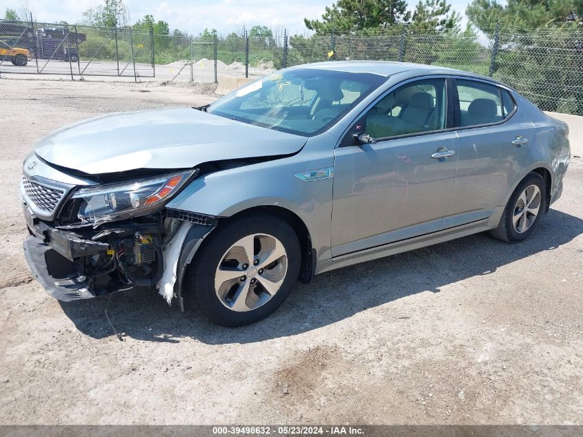 2014 Kia Optima Hybrid Lx VIN: KNAGM4AD6E5069732 Lot: 39498632