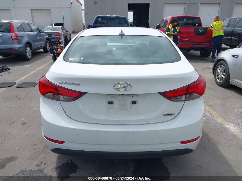 2014 Hyundai Elantra Limited VIN: 5NPDH4AEXEH527369 Lot: 39498878
