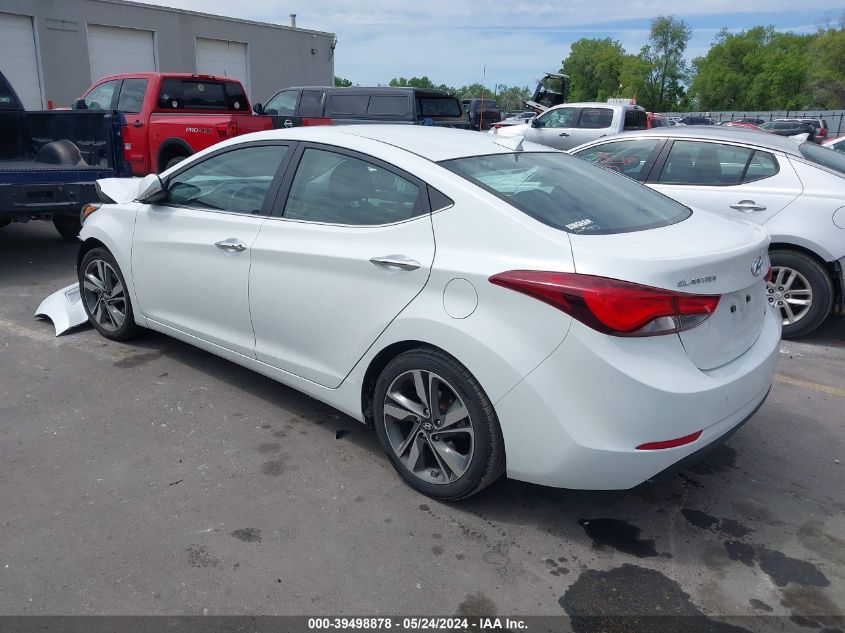 2014 Hyundai Elantra Limited VIN: 5NPDH4AEXEH527369 Lot: 39498878