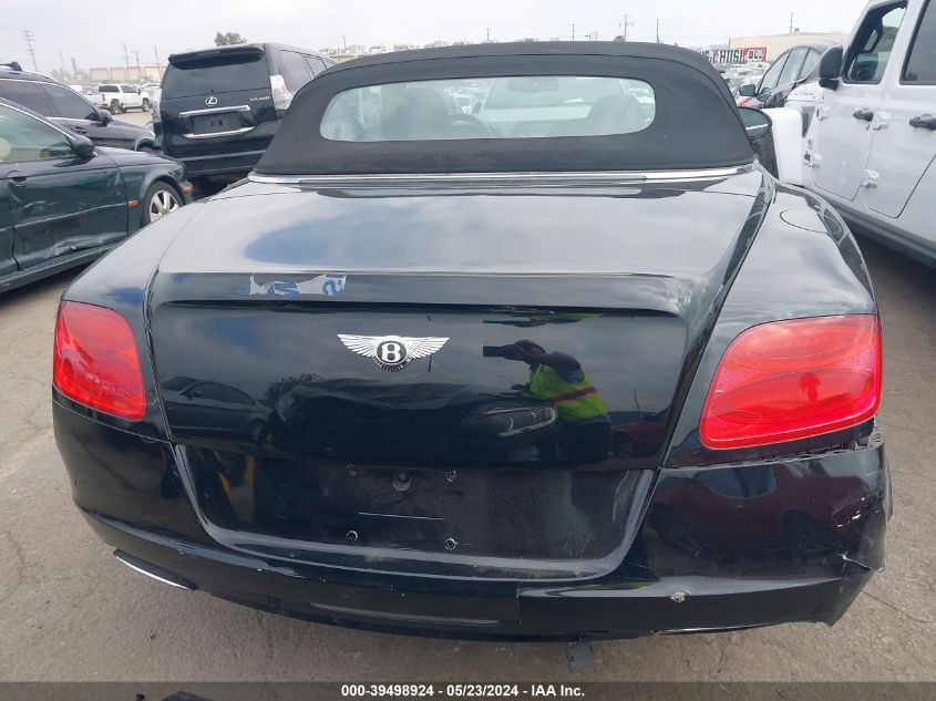 2013 Bentley Continental Gtc VIN: SCBGR3ZAXDC080271 Lot: 39498924