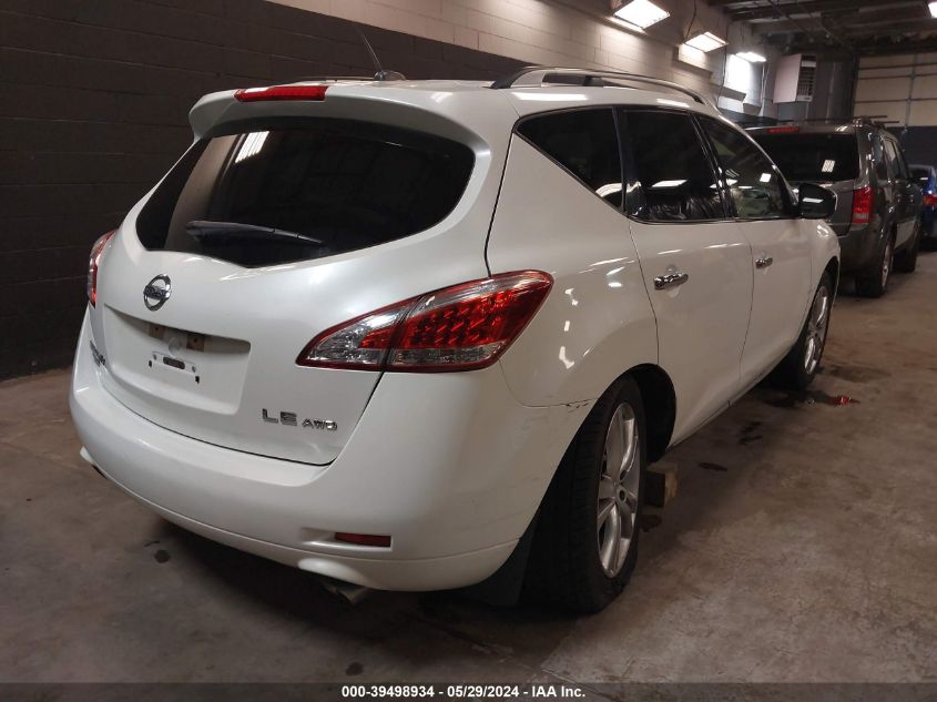 2011 Nissan Murano Le VIN: JN8AZ1MWXBW169204 Lot: 39498934