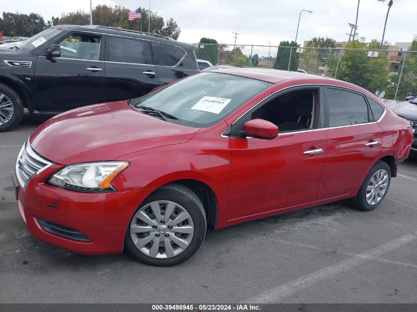 2013 Nissan Sentra S VIN: 3N1AB7AP5DL627582 Lot: 39498945