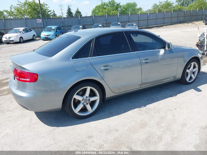 2010 Audi A4 2.0T Premium VIN: WAUFFAFL5AN054606 Lot: 39498964