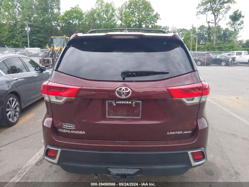 2019 Toyota Highlander Limited VIN: 5TDDZRFH0KS704000 Lot: 39498986