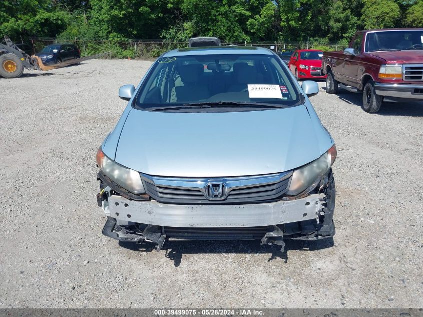 2012 Honda Civic Ex VIN: 19XFB2F85CE010855 Lot: 39499075