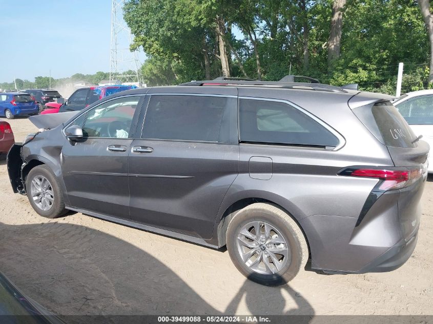 2022 Toyota Sienna Xle VIN: 5TDJRKEC3NS116810 Lot: 39499088