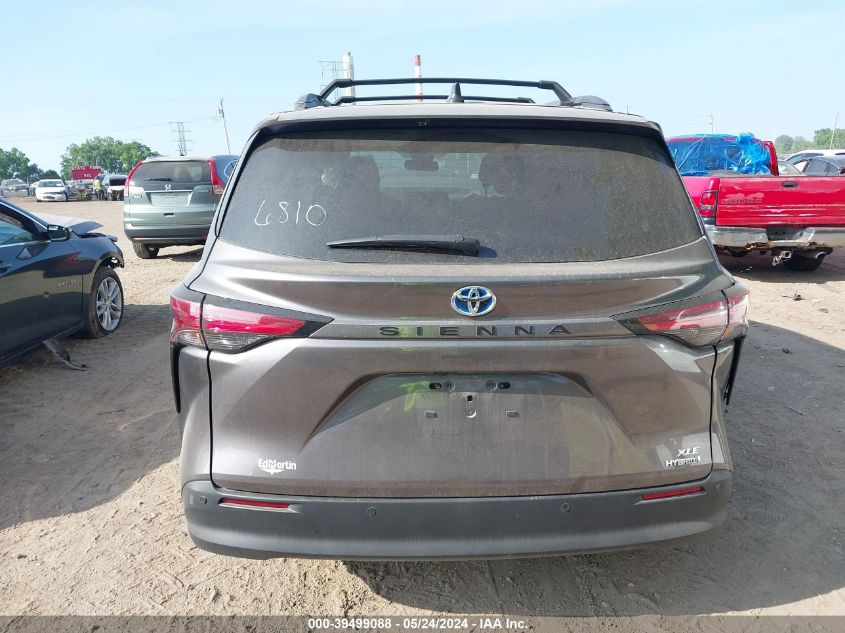2022 Toyota Sienna Xle VIN: 5TDJRKEC3NS116810 Lot: 39499088