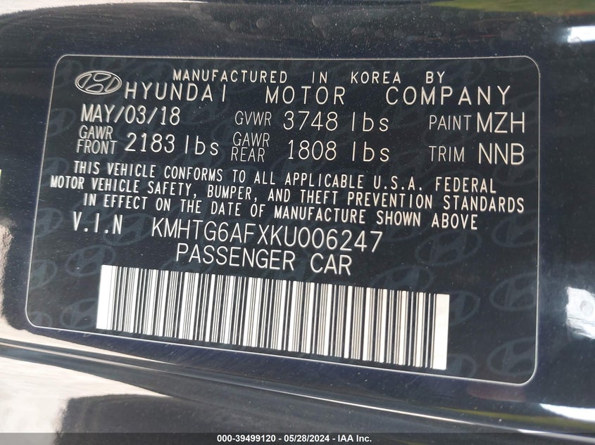 2019 HYUNDAI VELOSTER PREMIUM - KMHTG6AFXKU006247