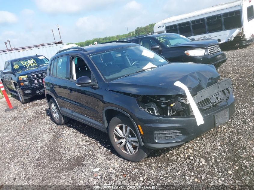 2016 Volkswagen Tiguan S VIN: WVGBV7AX5GW013778 Lot: 39499129